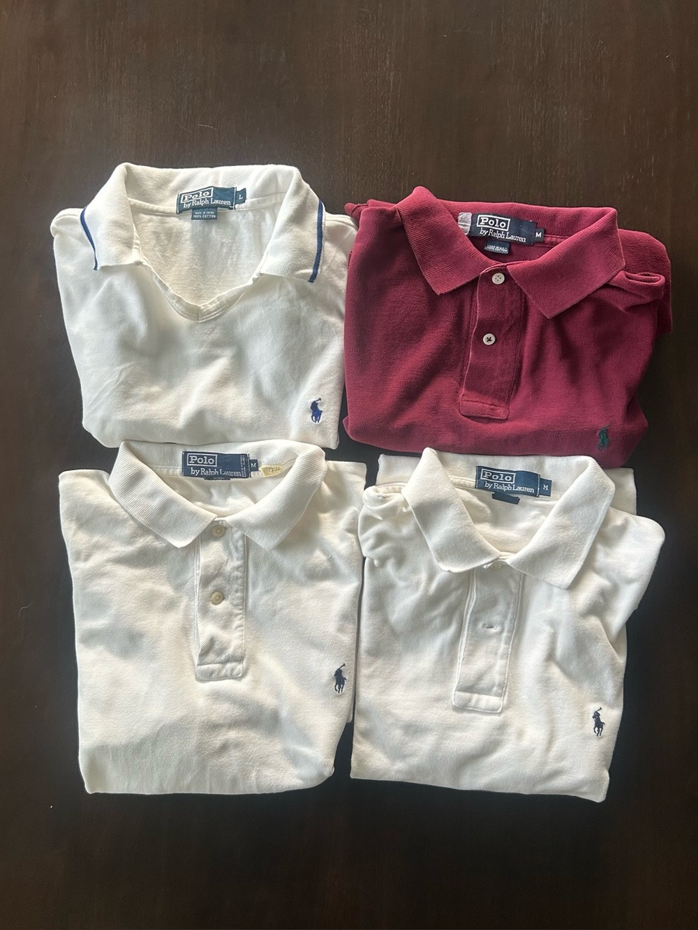 Lot Of 4 VTG 90’s Polo Ralph Lauren Polo Button Up Shirts: 3 Size M, 1 Size L
